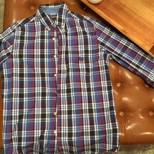 Chaps Button Down Dress Shirt: Size Small